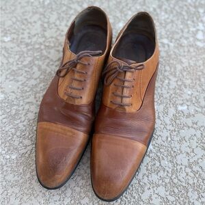 Men's Brown Leather Oxford Shoes